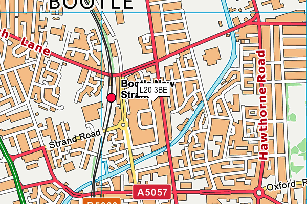 L20 3BE map - OS VectorMap District (Ordnance Survey)