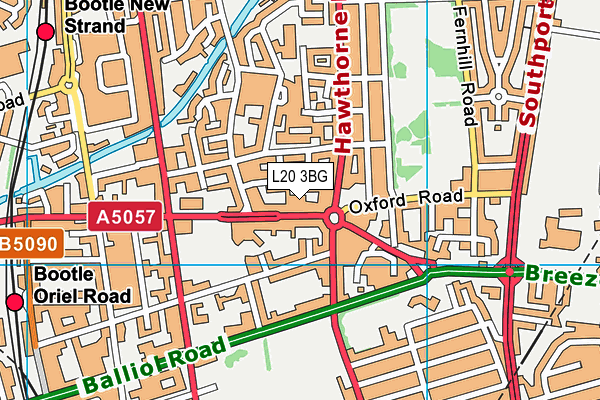 L20 3BG map - OS VectorMap District (Ordnance Survey)