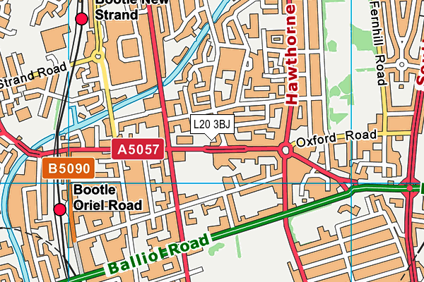 L20 3BJ map - OS VectorMap District (Ordnance Survey)