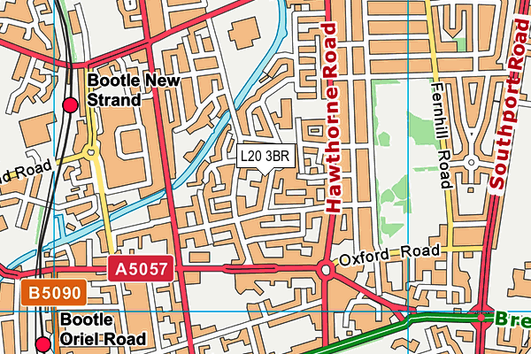 L20 3BR map - OS VectorMap District (Ordnance Survey)