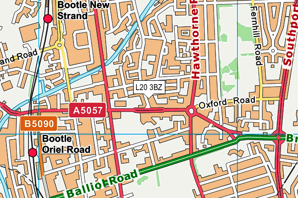 L20 3BZ map - OS VectorMap District (Ordnance Survey)