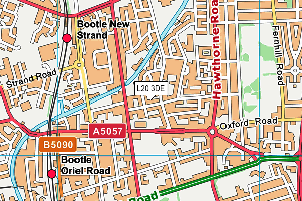 L20 3DE map - OS VectorMap District (Ordnance Survey)