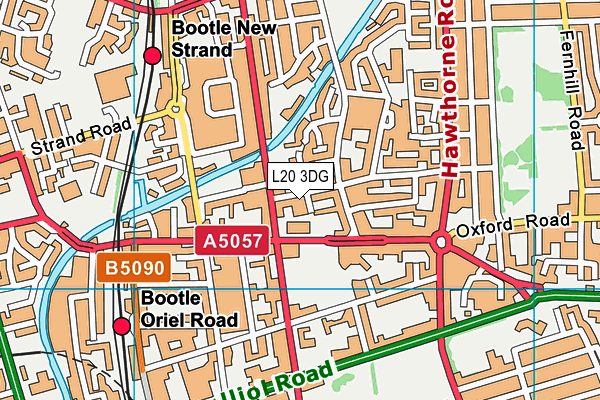 L20 3DG map - OS VectorMap District (Ordnance Survey)