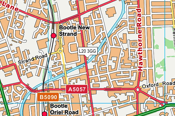 L20 3GG map - OS VectorMap District (Ordnance Survey)