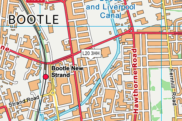 L20 3HH map - OS VectorMap District (Ordnance Survey)