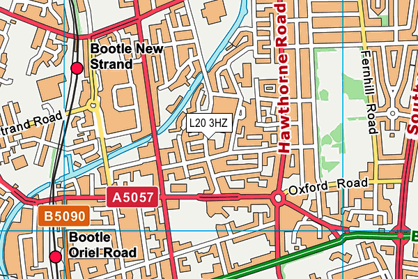 L20 3HZ map - OS VectorMap District (Ordnance Survey)