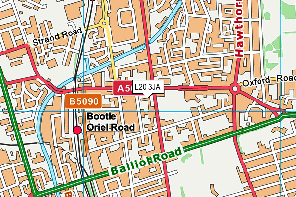 L20 3JA map - OS VectorMap District (Ordnance Survey)