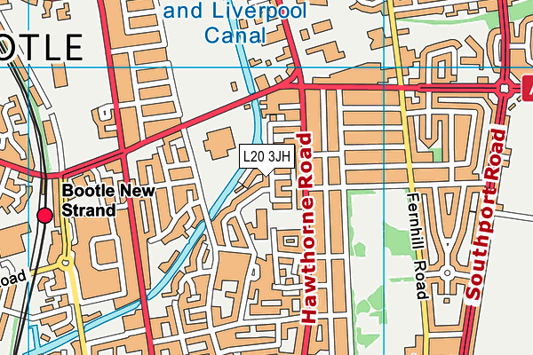 L20 3JH map - OS VectorMap District (Ordnance Survey)