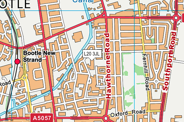 L20 3JL map - OS VectorMap District (Ordnance Survey)
