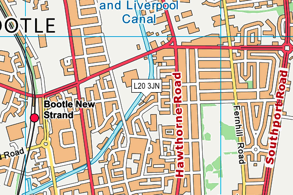 L20 3JN map - OS VectorMap District (Ordnance Survey)