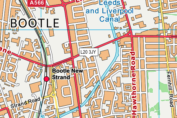 L20 3JY map - OS VectorMap District (Ordnance Survey)