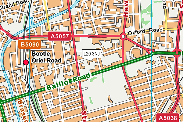 L20 3NJ map - OS VectorMap District (Ordnance Survey)