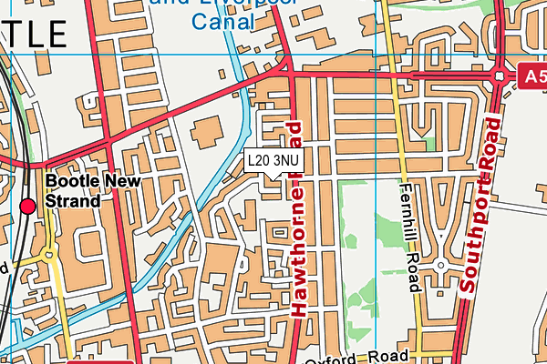 L20 3NU map - OS VectorMap District (Ordnance Survey)