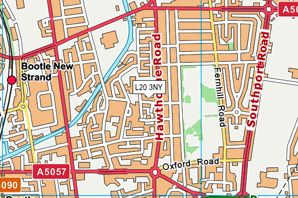 L20 3NY map - OS VectorMap District (Ordnance Survey)