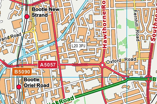 L20 3PJ map - OS VectorMap District (Ordnance Survey)