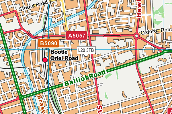 L20 3TB map - OS VectorMap District (Ordnance Survey)