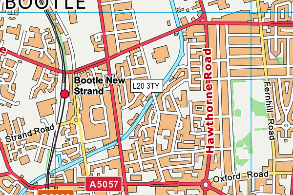 L20 3TY map - OS VectorMap District (Ordnance Survey)