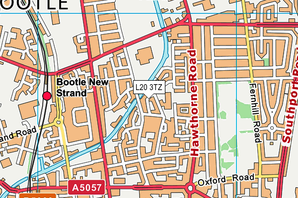 L20 3TZ map - OS VectorMap District (Ordnance Survey)