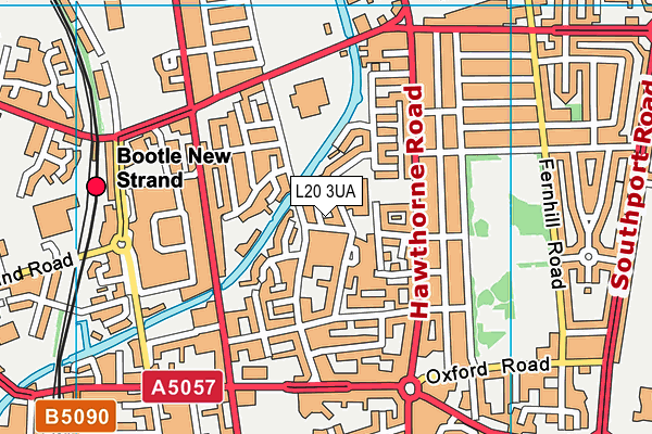 L20 3UA map - OS VectorMap District (Ordnance Survey)