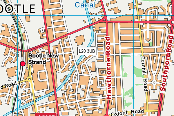 L20 3UB map - OS VectorMap District (Ordnance Survey)