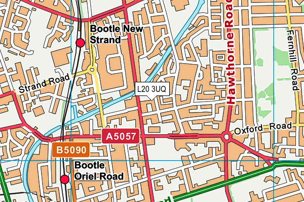 L20 3UQ map - OS VectorMap District (Ordnance Survey)