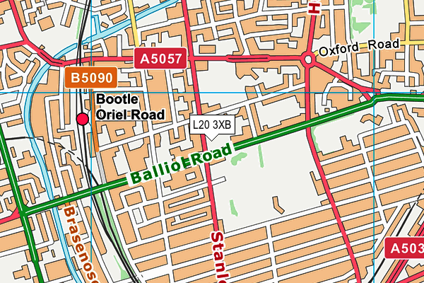 L20 3XB map - OS VectorMap District (Ordnance Survey)