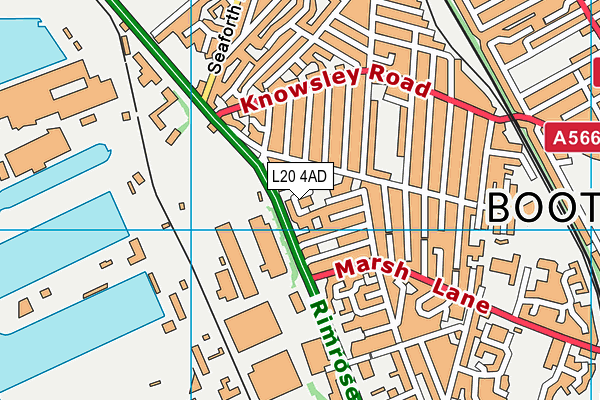 L20 4AD map - OS VectorMap District (Ordnance Survey)