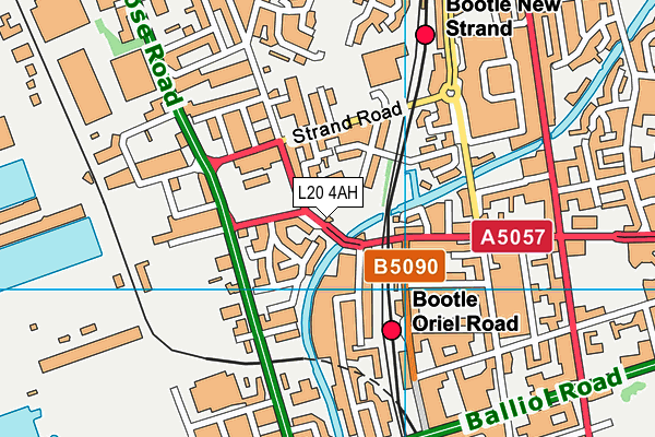 L20 4AH map - OS VectorMap District (Ordnance Survey)