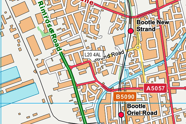 L20 4AL map - OS VectorMap District (Ordnance Survey)