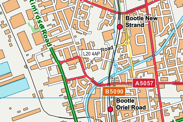 L20 4AP map - OS VectorMap District (Ordnance Survey)