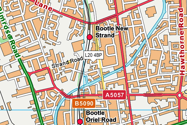 L20 4BP map - OS VectorMap District (Ordnance Survey)