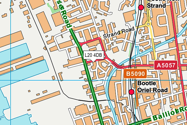 L20 4DB map - OS VectorMap District (Ordnance Survey)