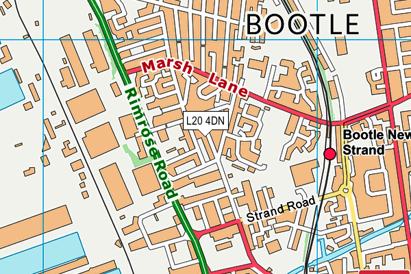 L20 4DN map - OS VectorMap District (Ordnance Survey)