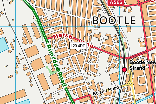 L20 4DT map - OS VectorMap District (Ordnance Survey)