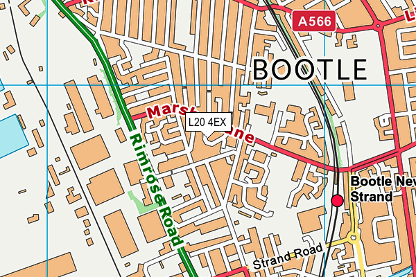 L20 4EX map - OS VectorMap District (Ordnance Survey)