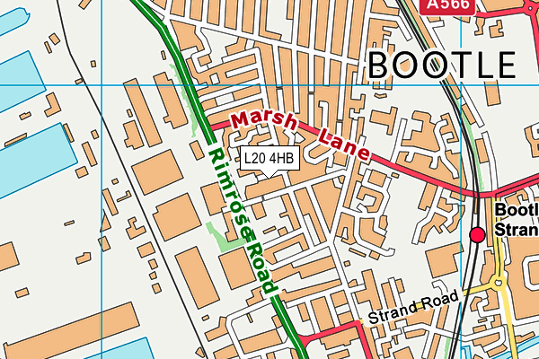 L20 4HB map - OS VectorMap District (Ordnance Survey)