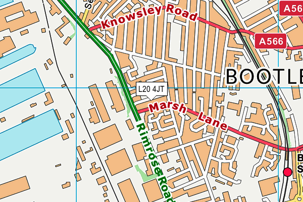 L20 4JT map - OS VectorMap District (Ordnance Survey)