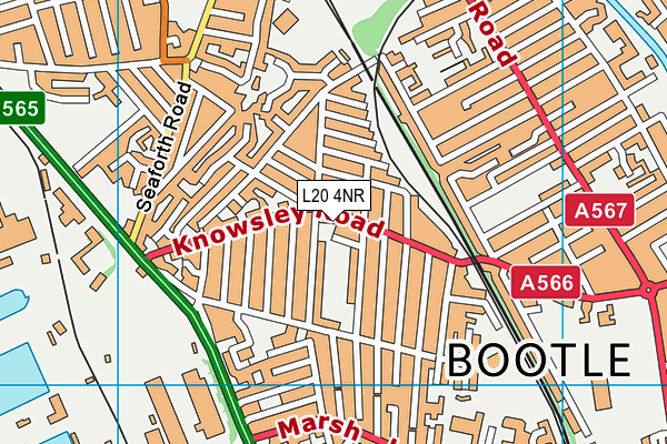 L20 4NR map - OS VectorMap District (Ordnance Survey)