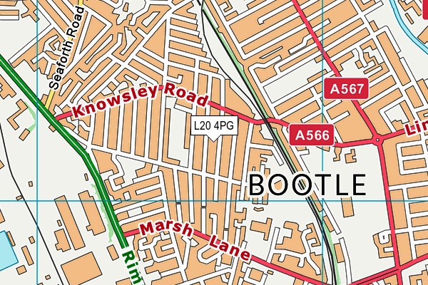 L20 4PG map - OS VectorMap District (Ordnance Survey)