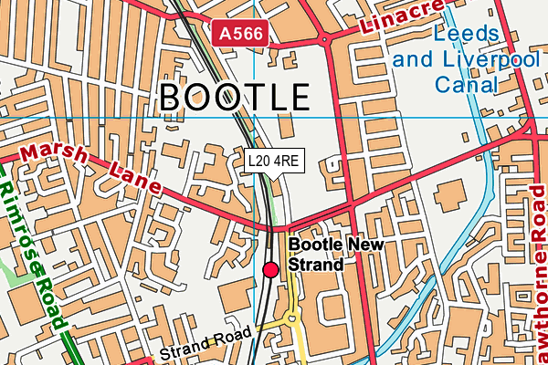 L20 4RE map - OS VectorMap District (Ordnance Survey)