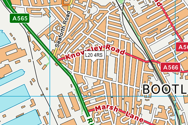 L20 4RS map - OS VectorMap District (Ordnance Survey)