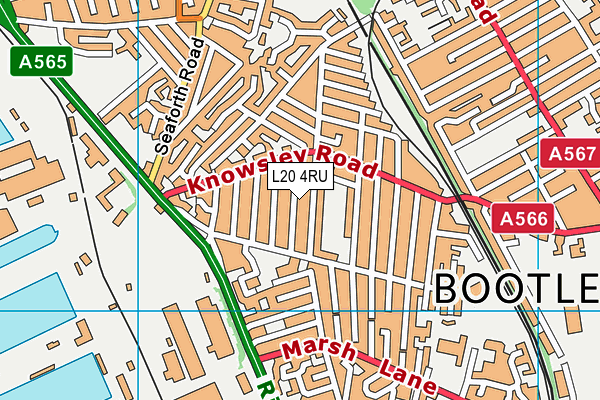 L20 4RU map - OS VectorMap District (Ordnance Survey)