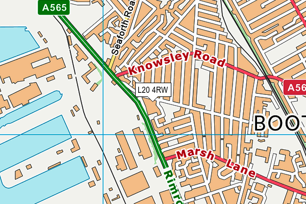 L20 4RW map - OS VectorMap District (Ordnance Survey)