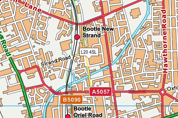 L20 4SL map - OS VectorMap District (Ordnance Survey)