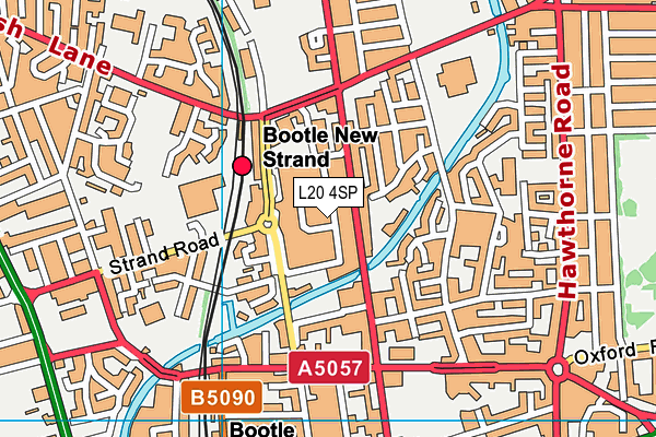 L20 4SP map - OS VectorMap District (Ordnance Survey)