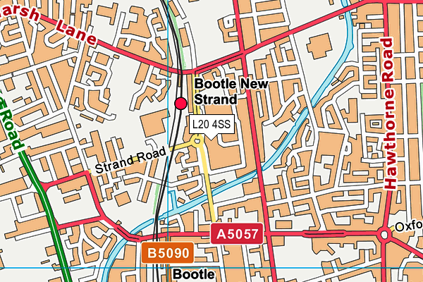 L20 4SS map - OS VectorMap District (Ordnance Survey)