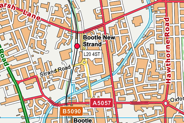 L20 4ST map - OS VectorMap District (Ordnance Survey)