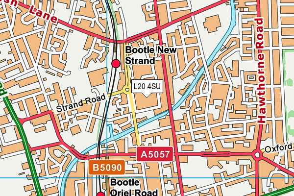 L20 4SU map - OS VectorMap District (Ordnance Survey)