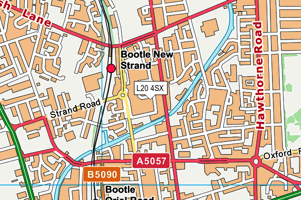 L20 4SX map - OS VectorMap District (Ordnance Survey)