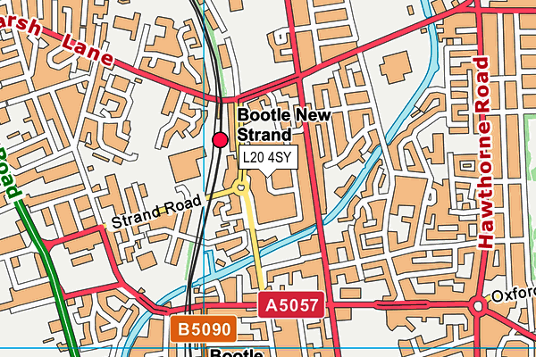 L20 4SY map - OS VectorMap District (Ordnance Survey)